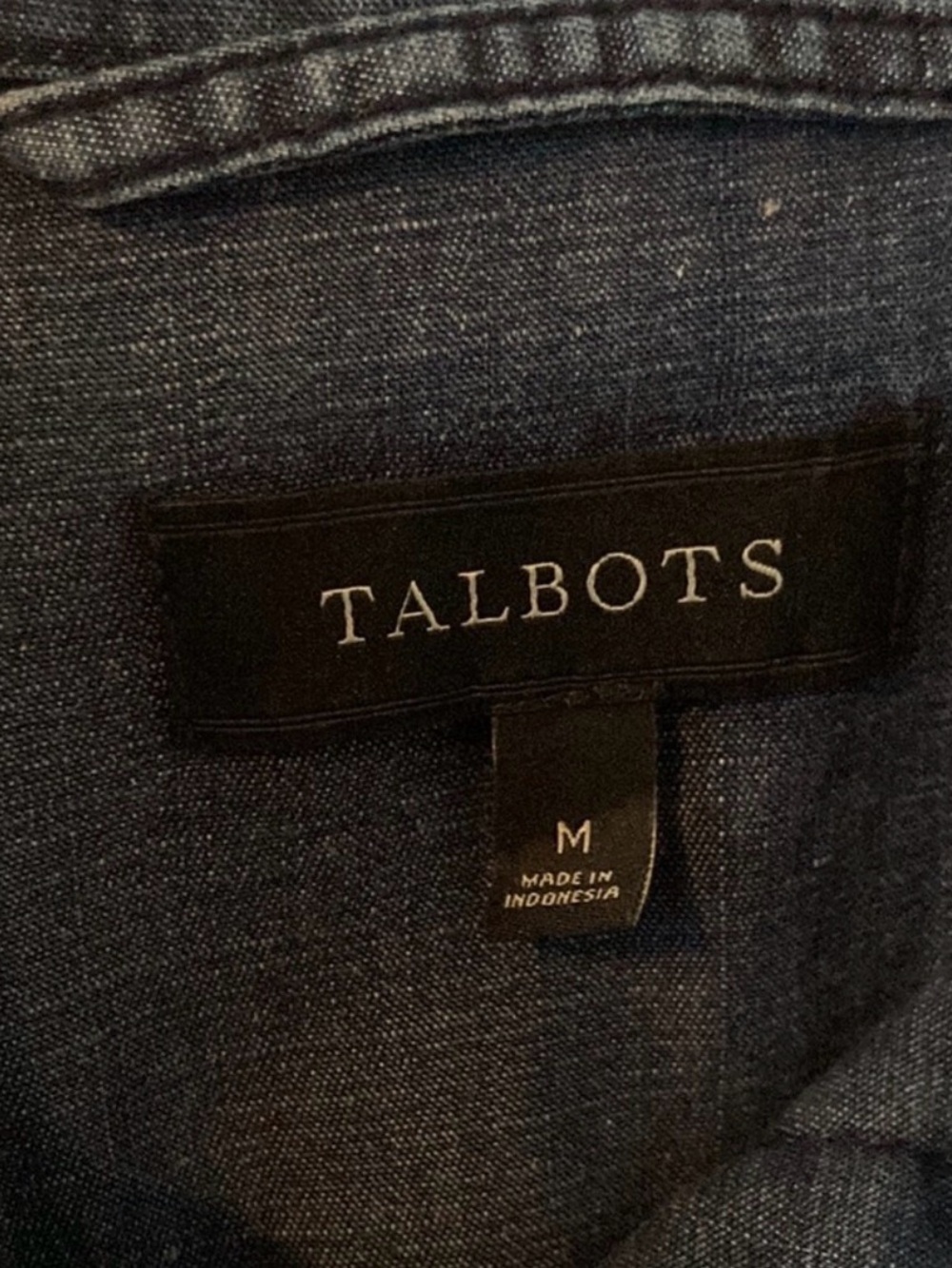 Talbots Dark Blue Denim Sleeveless Button Vest - Picture 4 of 5